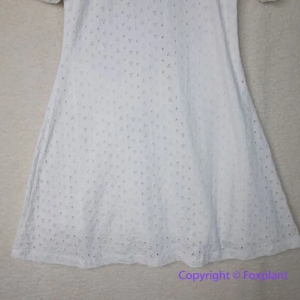 New! Free People‎ White Cotton Apricot Rose Mini Dress, size L